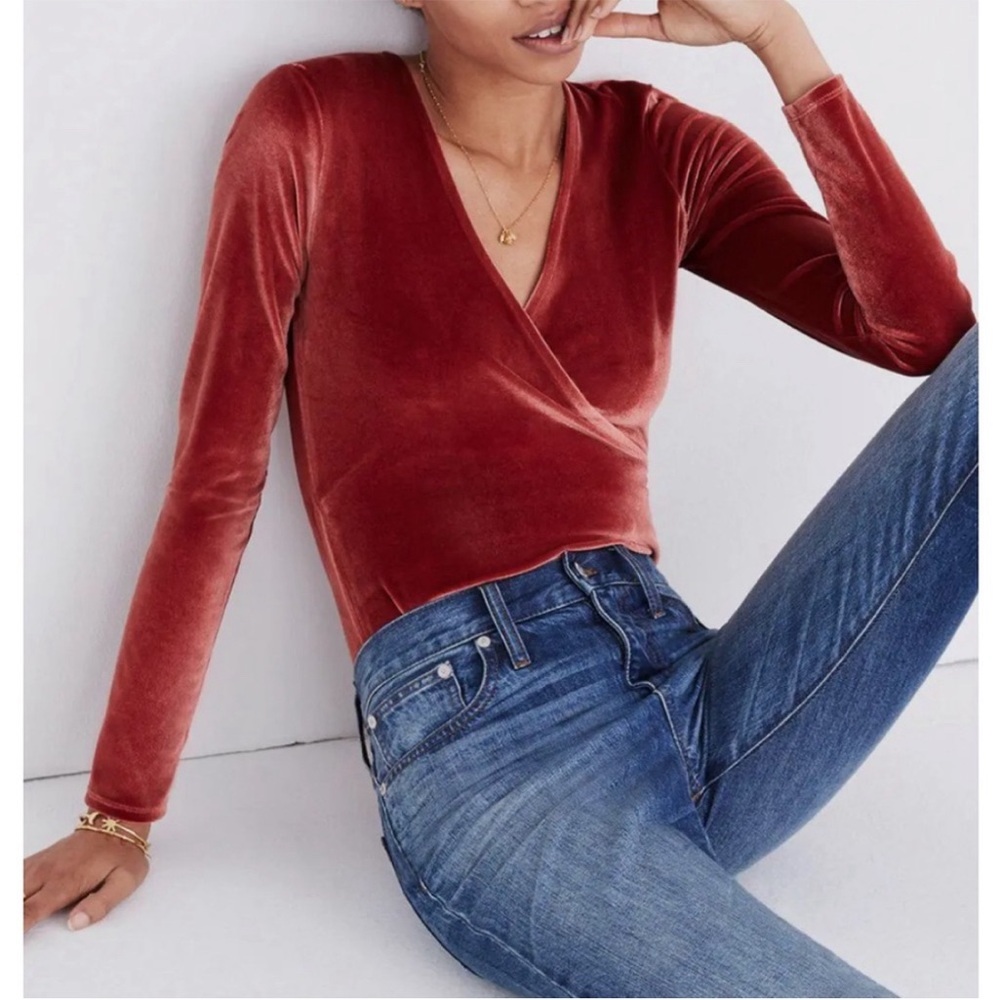 Madewell Velvet Bodysuit